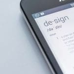 Smartphone showing definition of design