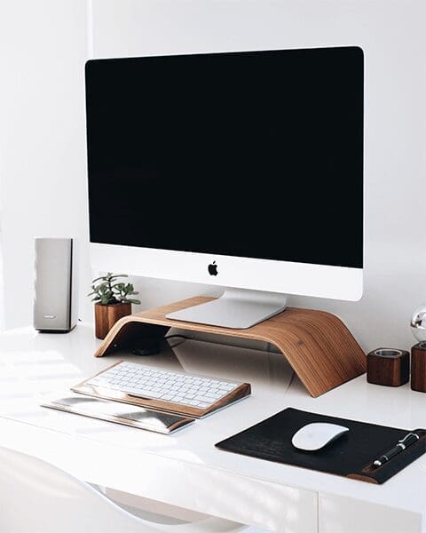 Image of an iMac computer on a computer desktop